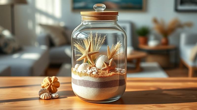 Cómo hacer terrarios marinos con arena y conchas
