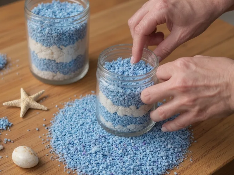 Arena gruesa azul claro - Despierta tu creatividad: proyectos marinos con arena azul