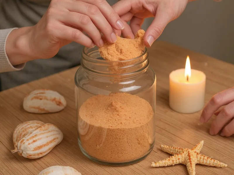 Arena gruesa naranja calabaza - Crea atmósferas mágicas: tu lienzo con Esencia Marina