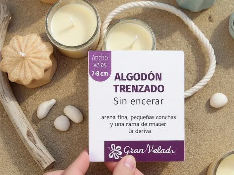 Mecha velas algodon sin encerar 7-8 cm - Crea tus propias Velas Marinas: Luz Natural y Bienestar