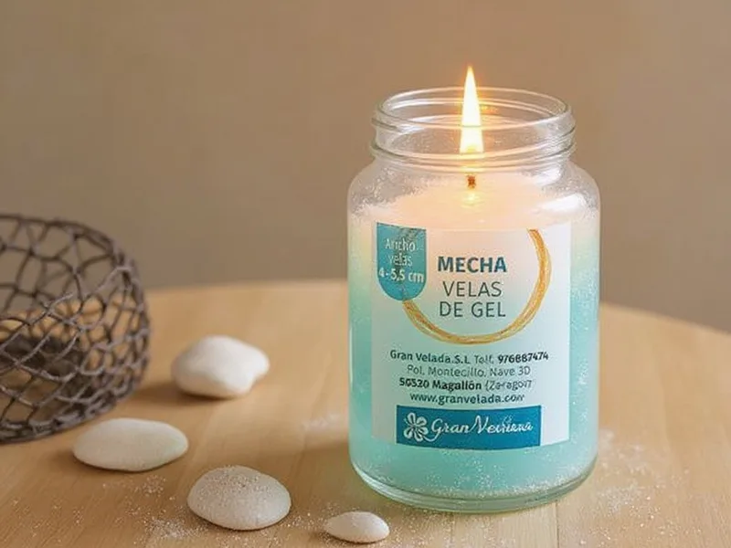Mecha para velas de gel 4-5,5 cm - Crea Mágicas Velas de Gel Marinas: Tu Lienzo Transparente