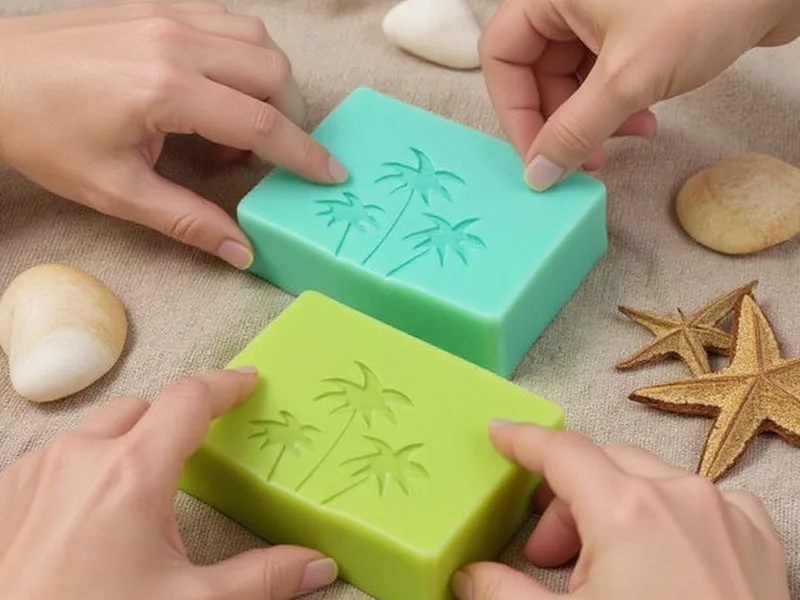 Molde doble palmeras - Crea tu Propio Oasis: Jabones Artesanales y Cosmética Natural con Palmas