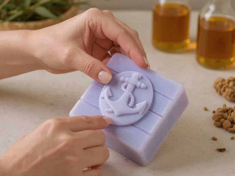 Molde marinero ancla 4 pastillas - Maestría Marina: Tu Molde de Silicona para Creaciones Duraderas