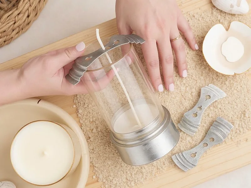 Sujeta mecha metalico - Enciende tu Creatividad: Velas DIY con Toque Marino Profesional