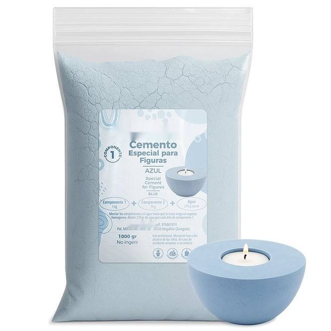 Cemento para figuras azul