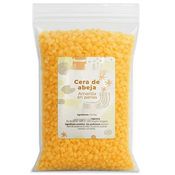 Cera de abeja amarilla en perlas