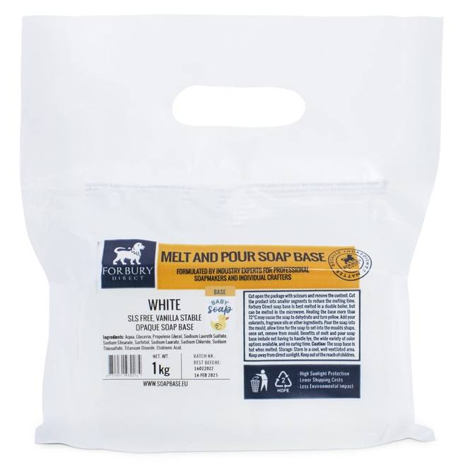 Jabon base para bebes blanco